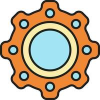 Colorful Setting Icon Or Symbol. vector