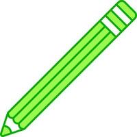 Flat Illustration Of Green Pencil Icon. vector