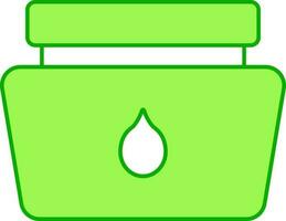 Isolated Liquid Jar Icon In Green Color. vector