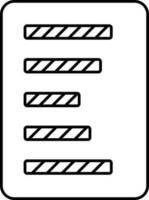 izquierda alineación símbolo sqaure icono en línea Arte. vector