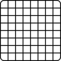 Grid Icon In Black Line Art. vector