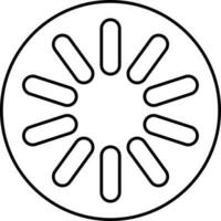 Loading Symbol Or Icon In Black Line Art. vector