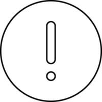 Exclamation Mark Circle Icon In Line Art. vector