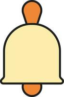 Orange And Yellow Bell Icon In Flat Style. vector