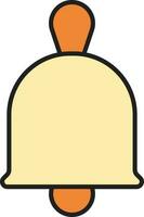 Orange And Yellow Bell Icon In Flat Style. vector