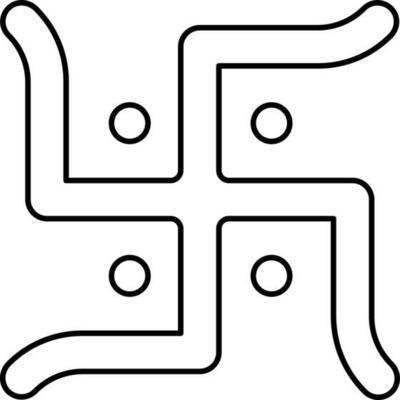Illustration Of Swastik Indian spiritual symbol Or Icon.