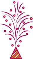 Isolated Spark Firecracker Anar Colorful Icon. vector