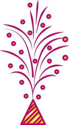 Isolated Spark Firecracker Anar Colorful Icon.