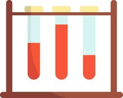 Red Liquid Test Tube Stand Icon In Flat Style. vector