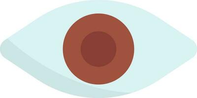 Flat Style Brown Eye Icon Or Symbol. vector