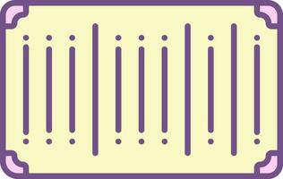 Bar Code Icon In Purple And Yellow Color. vector