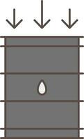 Down Oil Flat Icon Or Symbol In Grey Color. vector