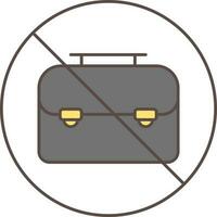 No Work Or Traveling Icon Or Symbol In Gray Color. vector