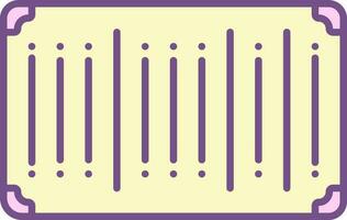 Bar Code Icon In Purple And Yellow Color. vector