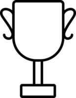 Isolated Trophy Cup Icon In Linear Style. vector