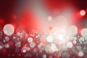 A blurred white light, red light abstract background with bokeh glow, Illustration. photo