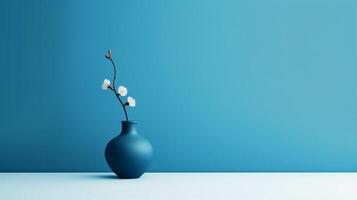 A stunning image of a minimalist blue, showcasing the magical elegance found in simplicity. photo