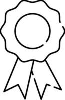 Isolated Badge Or Label Icon In Line Art. vector