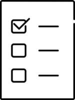 Black Stroke Style Choose Or Select Option List Icon. vector