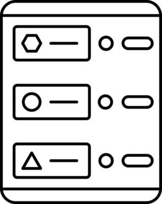 Party Sign In Evm Machine Outline Icon.