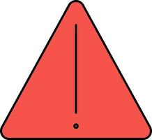 Warning Sign Icon In Red Color. vector
