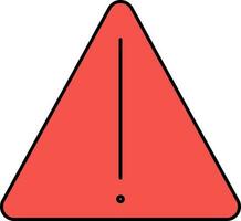 Warning Sign Icon In Red Color. vector