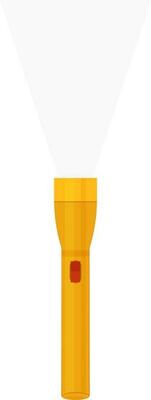 Orange Flashlight On White Background.