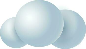 3D Spheres Element In Grey Color. vector