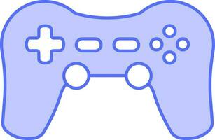 Isolated Gamepad Icon In Blue And White Color. vector