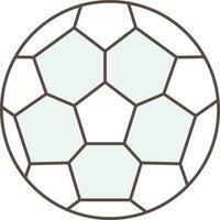 Grey Soccer Icon In Flat Style. vector