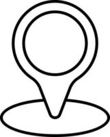 Location Point Icon In Black Outline. vector