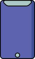 Navy Blue Smartphone Flat Icon Or Symbl. vector