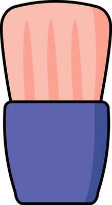 Shaving Brush Icon In Navy Blue And Pink Color.