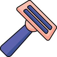 Isolated Razor Icon In Navy Blue And Pink Color. vector