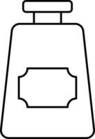 Cosmetic Product Bottle Icon In Line Art. vector
