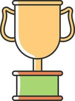 Isolated Trophy Icon In Flat Design. vector