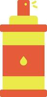 Color Spray Bottle Icon In Yellow And Red Color. vector