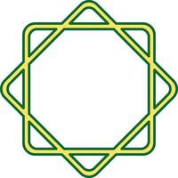Rub El Hizb Icon Or Symbol In Yellow Color. vector