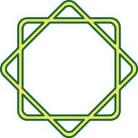 Rub El Hizb Icon Or Symbol In Yellow Color. vector