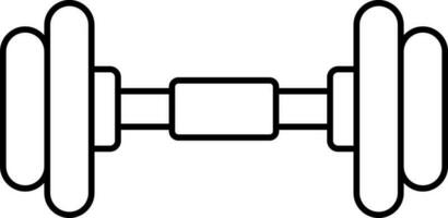 Isolated Dumbbell Icon In Linear Style. vector