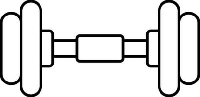 Isolated Dumbbell Icon In Linear Style. vector