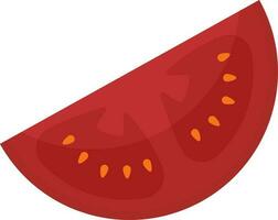 Isolated Tomato Slice Flat Element. vector