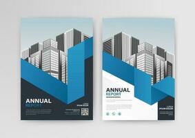 Business abstract vector template for Flyer, Brochure, AnnualReport, Magazine, Poster, Corporate Presentation, Portfolio with blue color size A4, Front and back. Vector