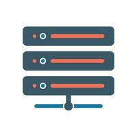 Server Data analytics icon monitoring Big data analysis Containing databas vector
