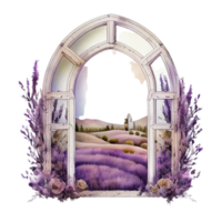 Aquarell Lavendel Cottagecore Clip Art ai generativ png