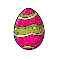 happy Easter egg stickers watercolor png