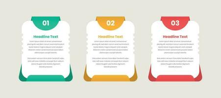 Minimalistic text presentation infographic layout with the style of a clipped page inside a folder vector