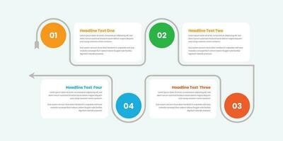 cronograma negocio infografía diseño modelo diseño con resumen flecha vector