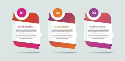 Business steps text presentation infographic template design with abstract shape vector