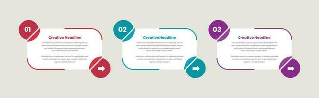 Business steps visualization infographic layout for text presentation vector